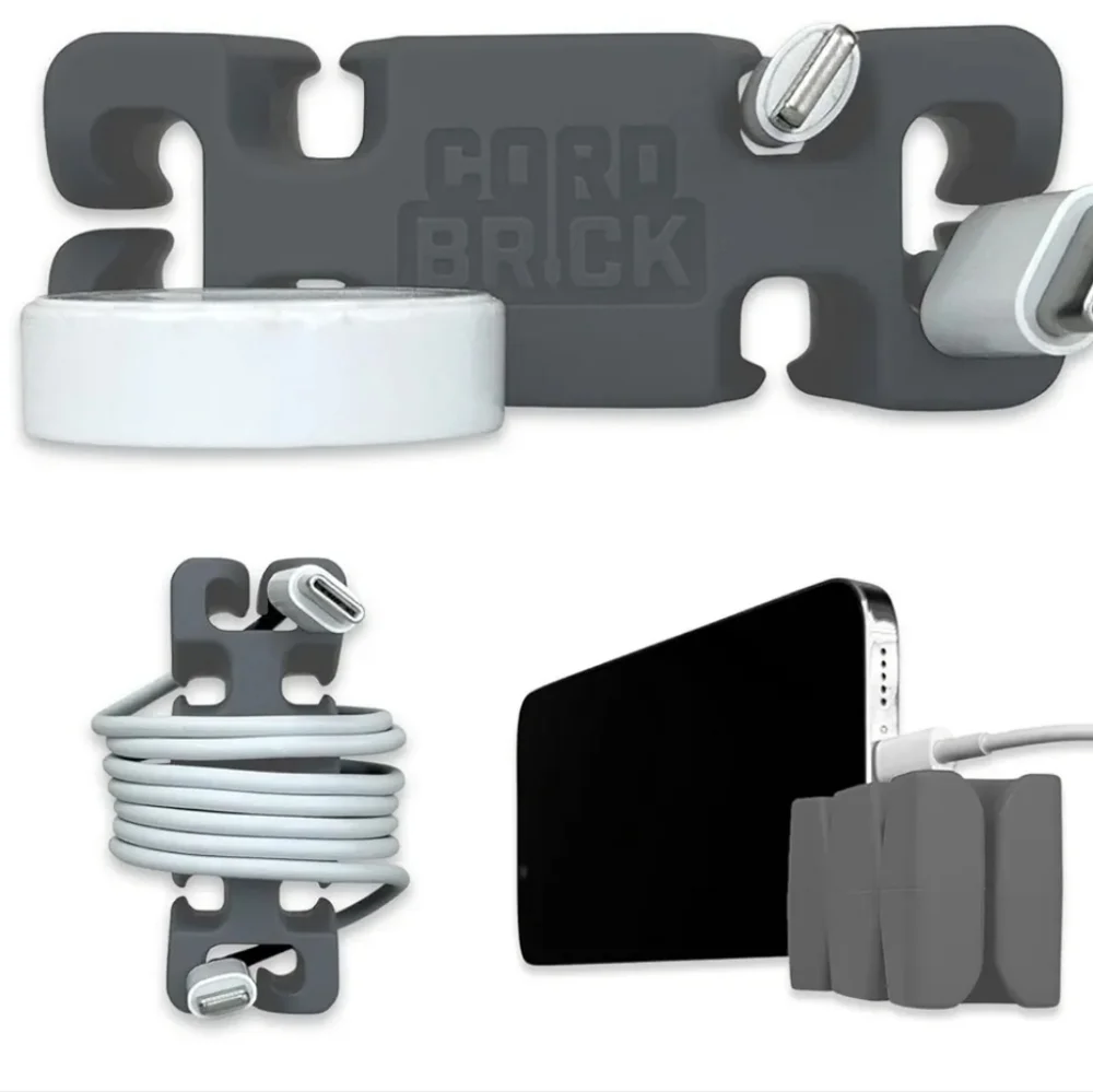 (2) CordBricks Weighted Cord Holder Cell Phone Ear Bud Organizer Travel NEW